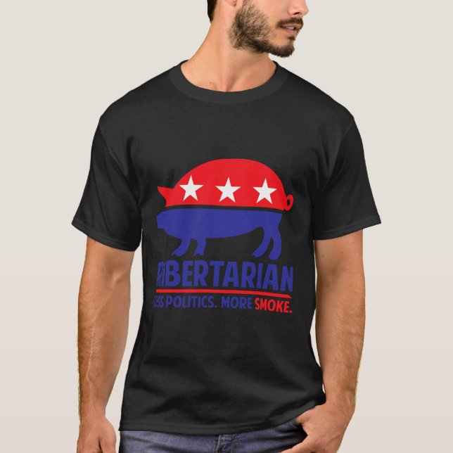 Ribertarian Shirt Bbq And Grill  T (Framsida)