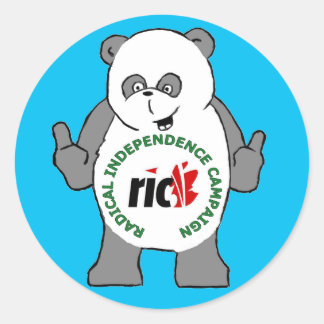RIC Panda Sticker Runt Klistermärke