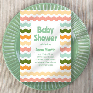 Ric Rac Baby Shower Inbjudan