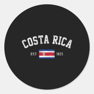 Rica Est 1821 Costa Rica Flagga Independence day Runt Klistermärke
