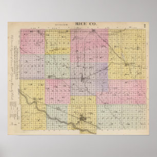 Rice County Kansas Poster