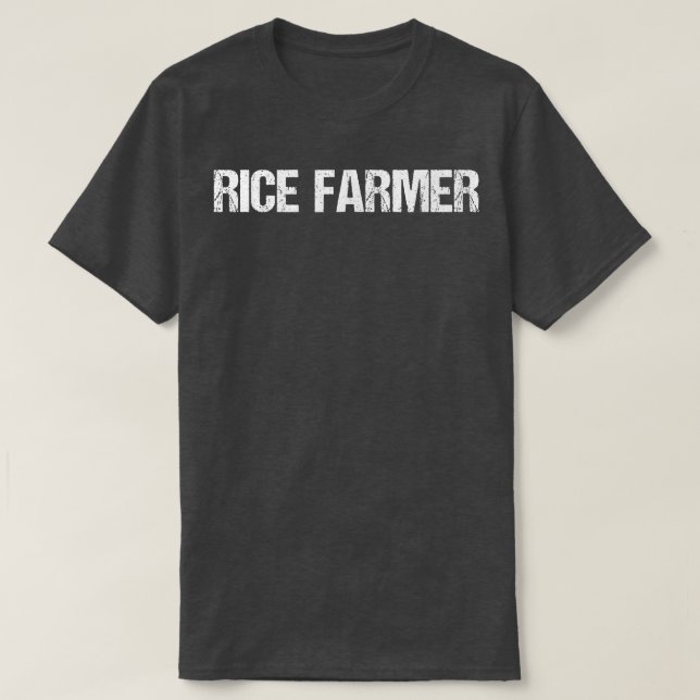 Rice Farmer Simple Title  T Shirt (Design framsida)
