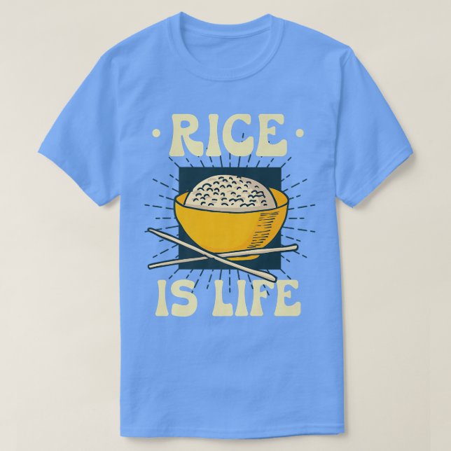 Rice Is Life For Me Food Cooking Fried Rice T Shirt (Design framsida)