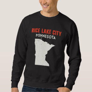 Rice Lake stad Minnesota USA Stat Amerika Resa Lång Ärmad Tröja
