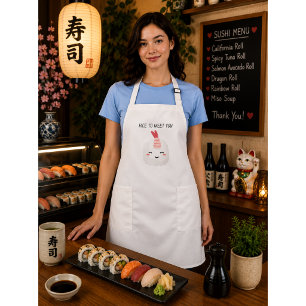 Rice To Meet You Kawaii Sushi Långt Förkläde