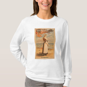 Rices härlig Evangeline kvinna på hav T Shirt