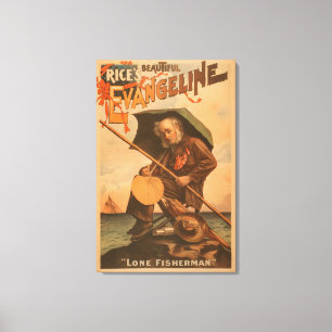 Rices härliga Evangeline "Lone fiskare ", Canvastryck