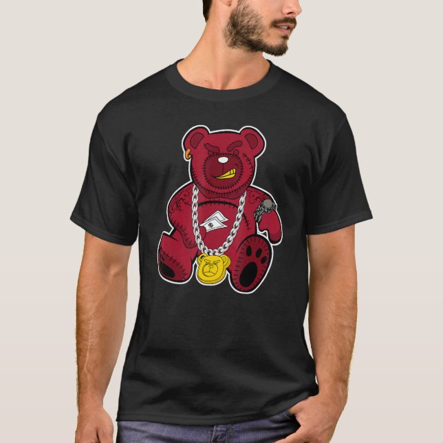 Rich Bear Retro Cardinal Red 3s Matching T Shirt (Framsida)