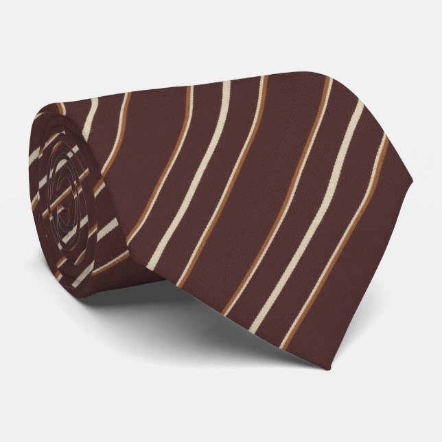Rich Chocolate Brown & Beige Multi-Stripe Slips (Rullad)