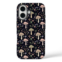 Rich Dark Fungi Seamless Pattern Goblincore