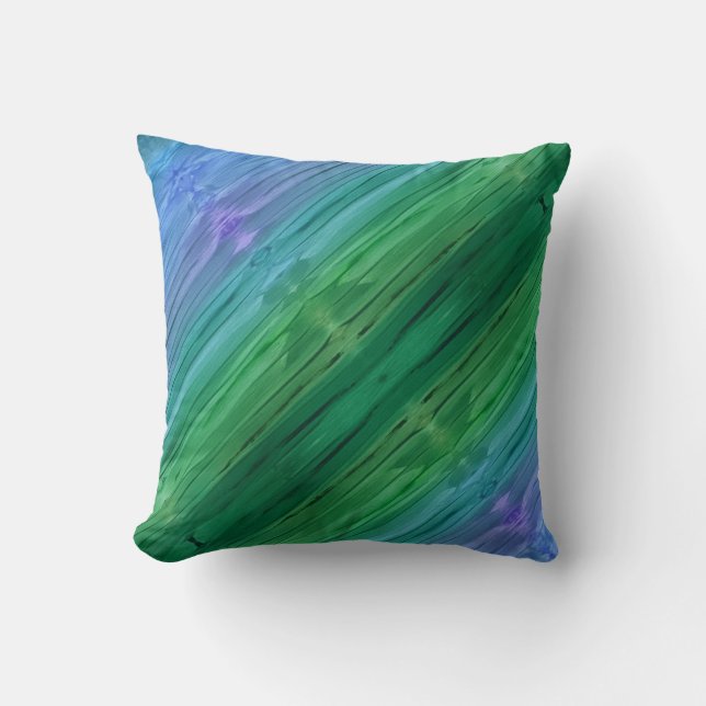 Rich indigo, deep green, and amethyst kudde (Framsida)