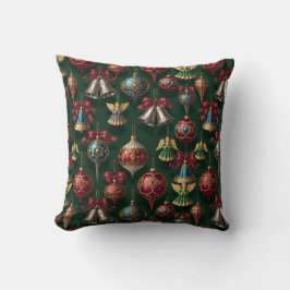Rich Traditional Red Gold Ornament Bauble Design Kudde