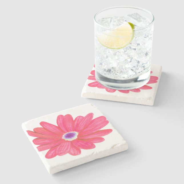 Rich Vibrant Red Flower Stenunderlägg (Sidan)