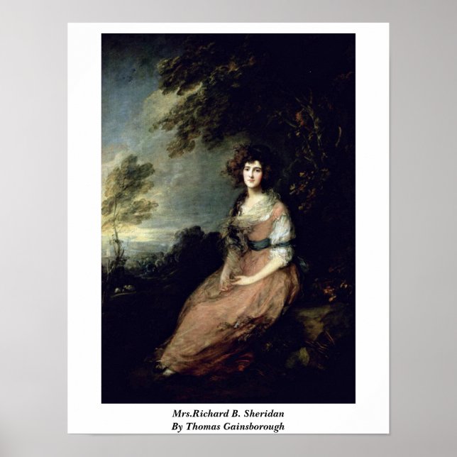 Richard B. Sheridan av Thomas Gainsborough Poster (Framsidan)