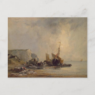 Richard Bonington- Boats av Normandie Shore Vykort