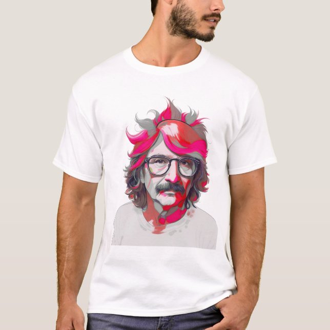 Richard Brautigan Red T Shirt (Framsida)