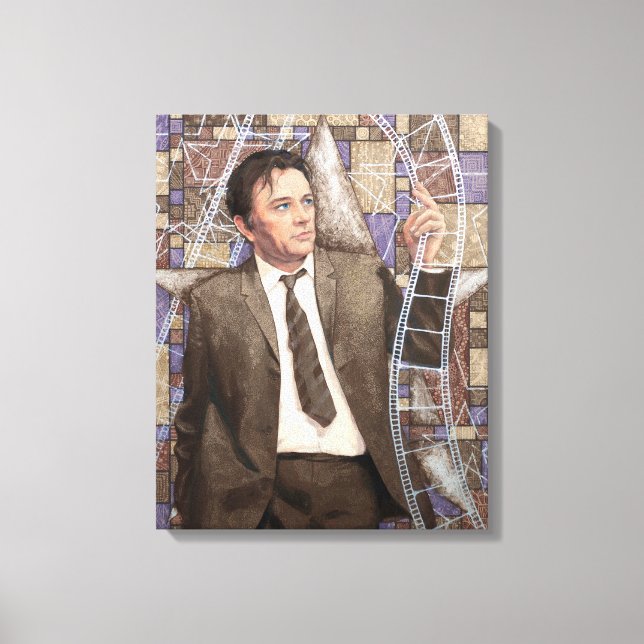 Richard Burton Porträtt Painting Old Hollywood Canvastryck (Framsida)