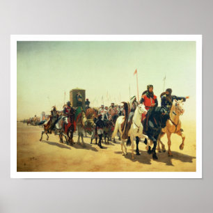 Richard Coeur de Lejon på väg till Jerusalem Poster
