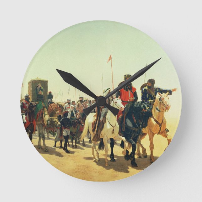 Richard Coeur de Lejon på väg till Jerusalem Rund Klocka (Framsida)