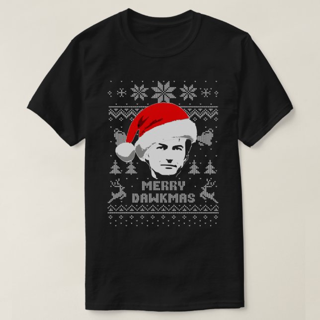 Richard Dawkins Merry Dawkmas Ugly jul Sweat T Shirt (Design framsida)