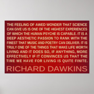 Richard Dawkins Wonder Science Gives Us Poster