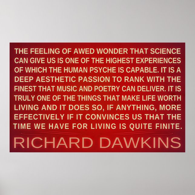 Richard Dawkins | Wonder Science Gives Us Poster (Framsidan)