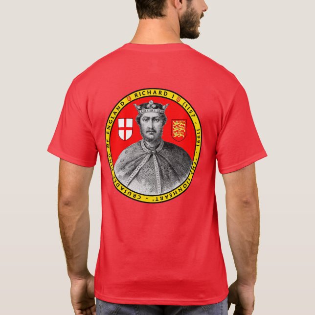 Richard det Lionheart porträtt förseglar skjortan T Shirt (Baksida)