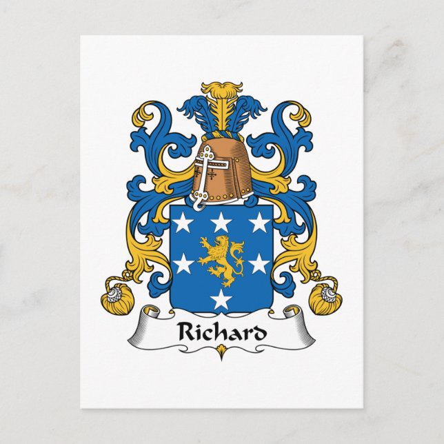 Richard Family Crest Vykort (Framsida)
