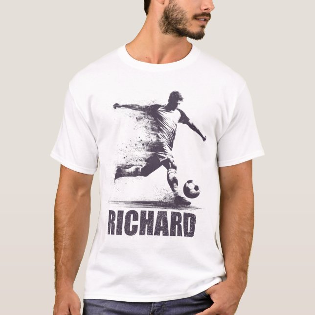 Richard Fotboll Pojkar Personlig Förnamn Richar T Shirt (Framsida)