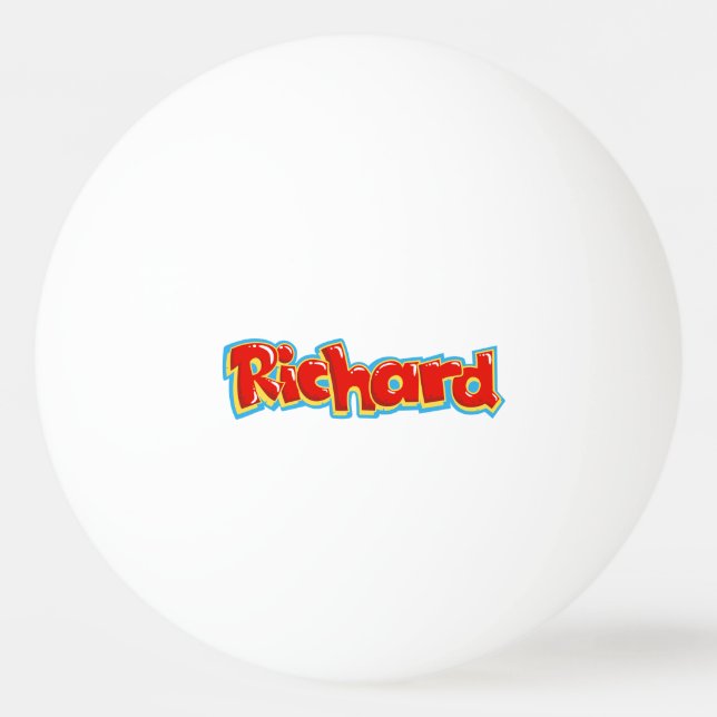 Richard graffiti pingisboll (Framsidan)