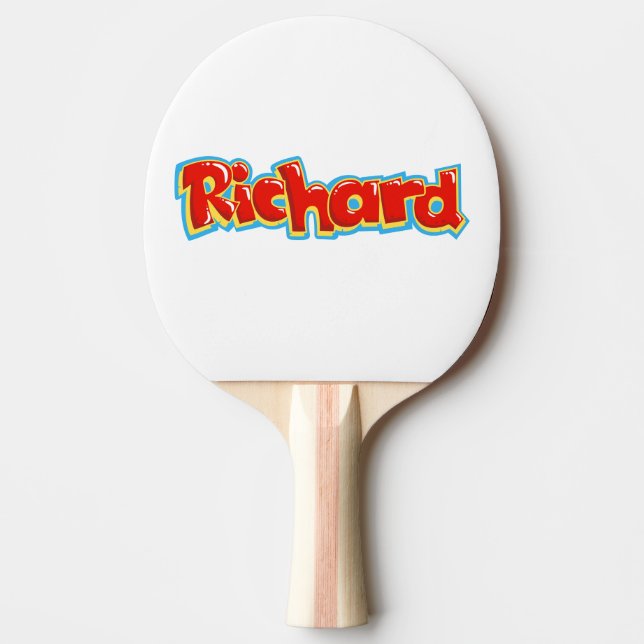 Richard graffiti pingisracket (Framsidan)