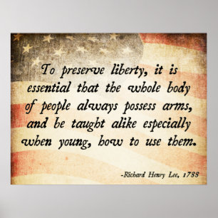 Richard Henry Lee citationstecken Poster