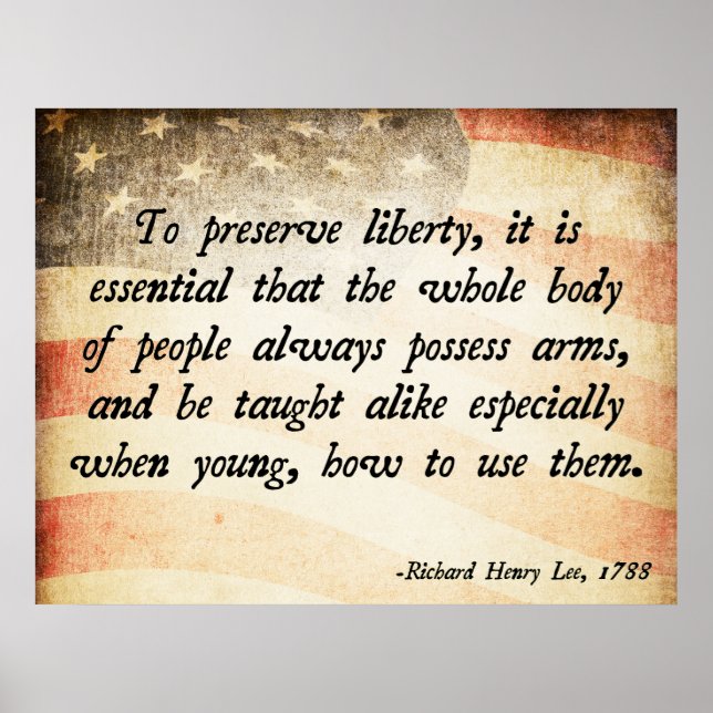 Richard Henry Lee Quote Poster (Framsidan)