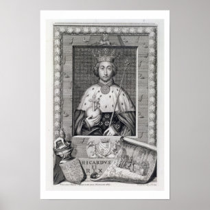 Richard II (1367-1400) kung av England 1377-99, af Poster