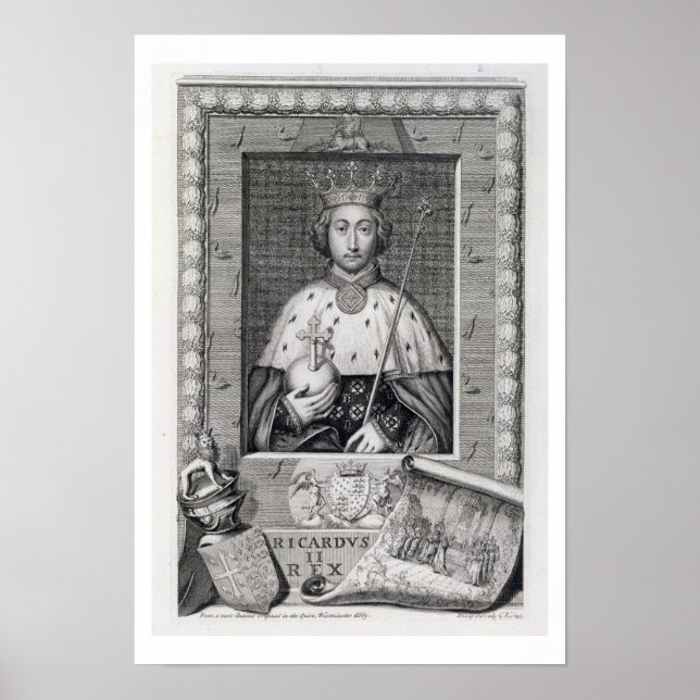 Richard II (1367-1400) Kung i England 1377-99, af Poster (Framsidan)