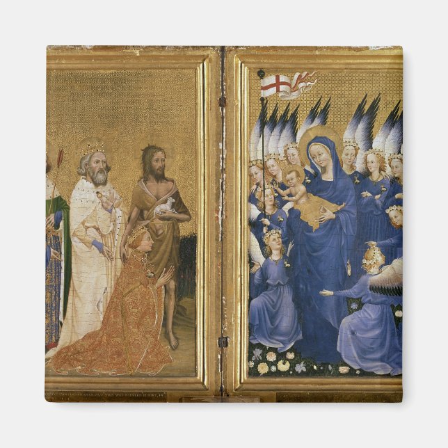 Richard II presenterad för Virgin and Child Magnet (Framsidan)