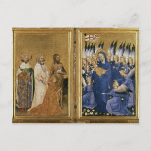 Richard II presenterad för Virgin and Child Vykort