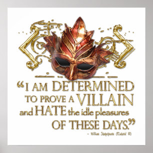 Richard III citationstecken (den guld- versionen) Poster
