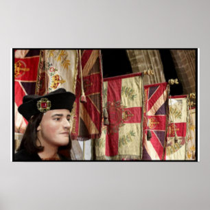 Richard III och Heraldry Flaggor Poster