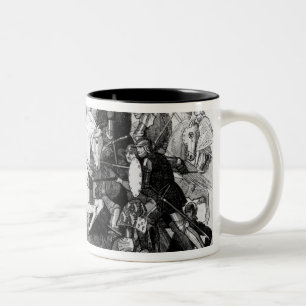Richard III på striden av Bosworth i 1485 Två-Tonad Mugg