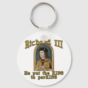 Richard III satte kungen, i att parkera tshirten Nyckelring