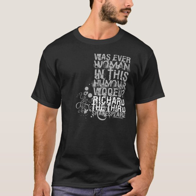 Richard III uppvaktat citationstecken (B&W) T-shirt (Framsida)