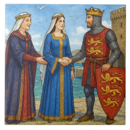 Richard Lioneart och Berengaria of Navarre Kakelplatta
