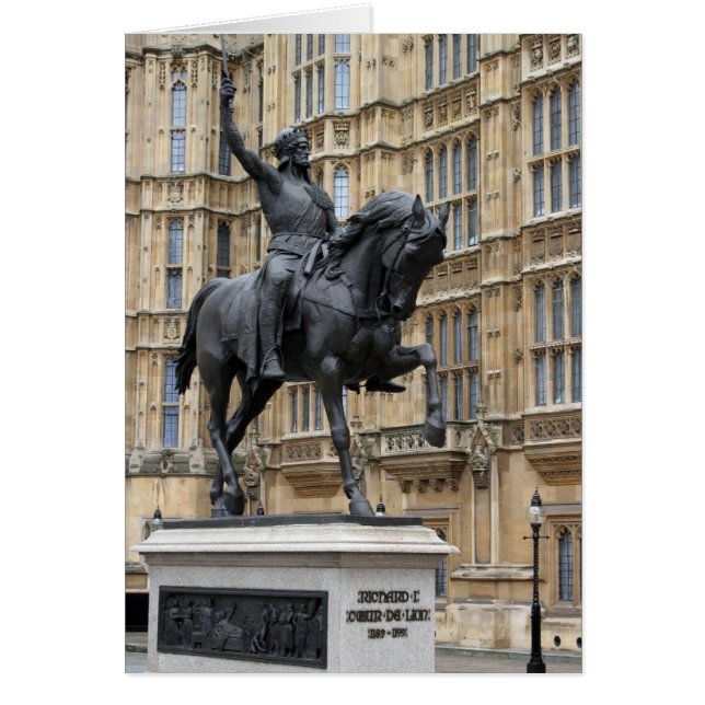 Richard Lioneart Statue - Parliament - London Hälsningskort (Framsidan)