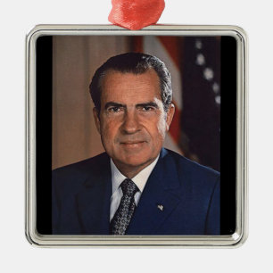 Richard M. Nixon 37:e ordförande Julgransprydnad Metall