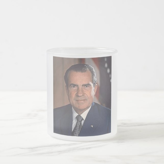 Richard M. Nixon 37 Frostad Glasmugg (Center)