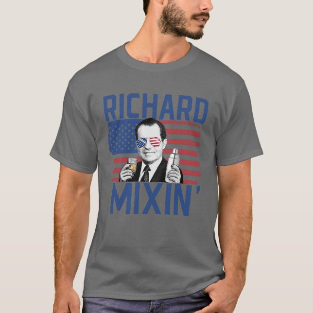 Richard Mixin 4:e juli: Drick president Nixon T Shirt (Framsida)