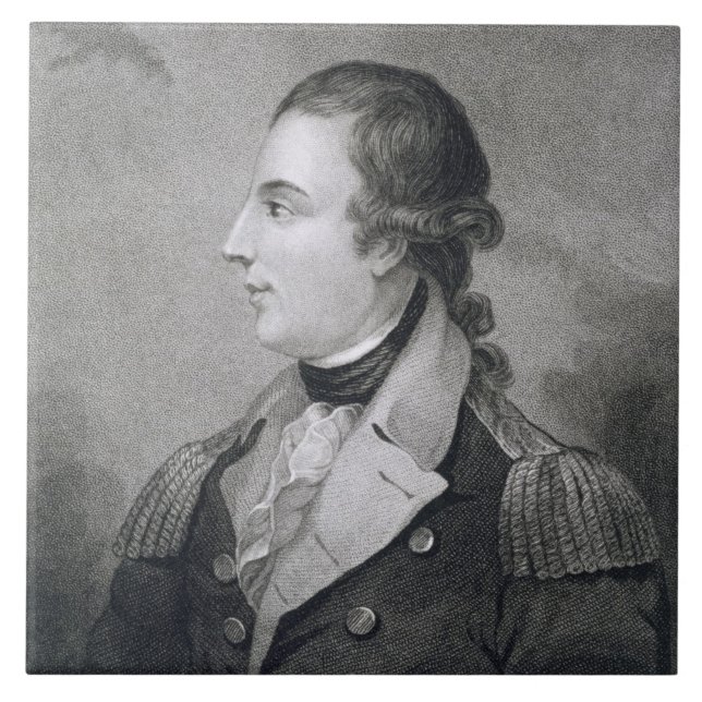 Richard Montgomery (1736-75) som inristas av E. Kakelplatta (Framsidan)