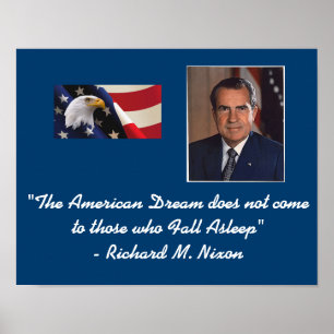 Richard Nixon amerikanska drömmenaffisch Poster