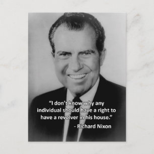 Richard Nixon Anti-Gun-vykort Vykort